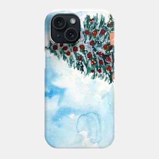 Snow Covered Christmas Tree Phone Case