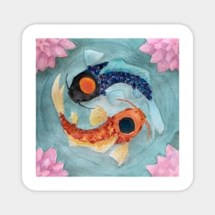 Koi fish yin yang Magnet