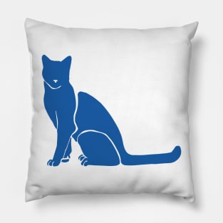 Matisse's Cat Var. 2 in Blue Pillow