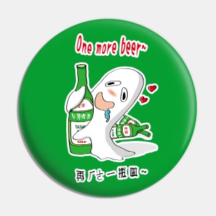 Taiwan beer with the alcoholic ghost_english Pin