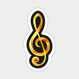 Fiery Musical Key Magnet