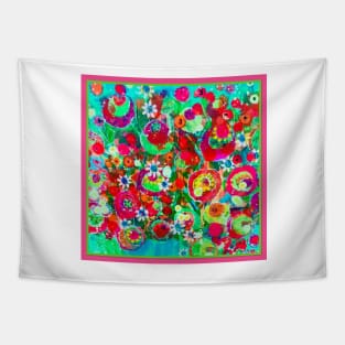 Pop-Art Flowers Tapestry