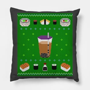 Bubble Tea Sushi Knit Pillow