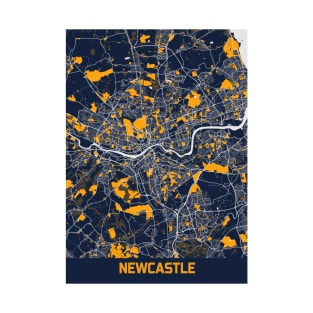 Newcastle - United Kingdom Bluefresh City Map T-Shirt