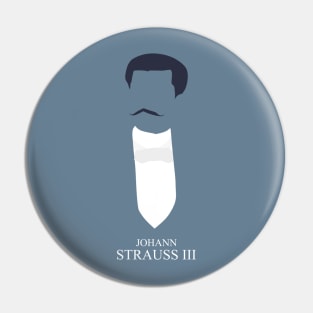 Johann Strauss III - Minimalist Portrait Pin