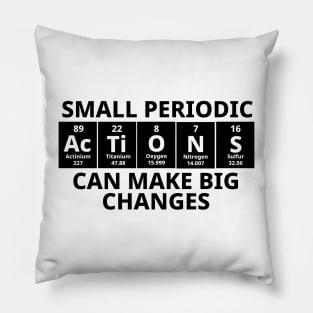 Small Periodic Actions Can Make Big Changes Pillow