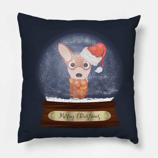 Chihuahua Christmas Gift Pillow by DoggyStyles