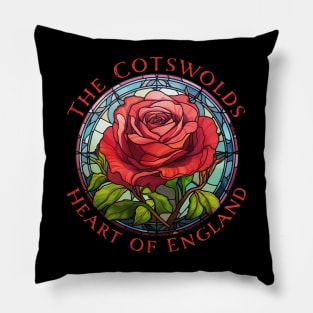 Cotswolds England UK Rose Floral Red Gardener's Pillow
