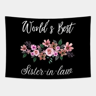 world’s best sister-in-law Sister In Law Shirts Cute with flowers Tapestry