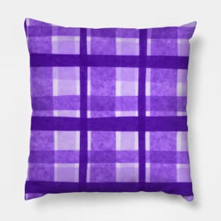 Tissue Paper Plaid - Purple Pillow