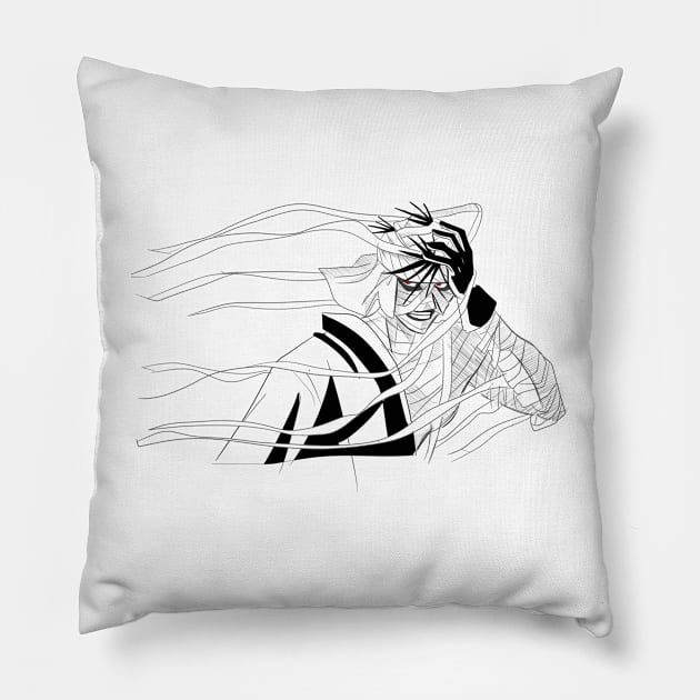 makoto shishio in rurouni kenshin sengoku times art Pillow by jorge_lebeau