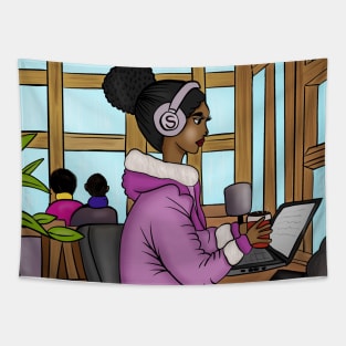 black girl magic work, life, balance Tapestry