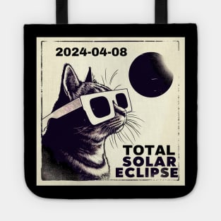 Funny Cat Total solar eclipse 2024 Tote