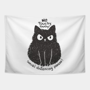 Angry Cat Animal Cartoon Tapestry