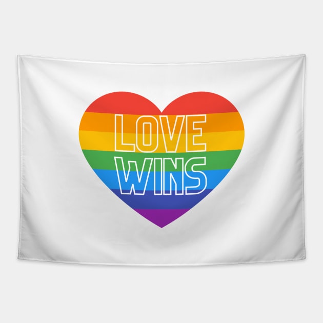 Rainbow pride love winds LGBTQ ally graphic Tapestry by CameltStudio