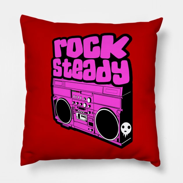 Radio Rock Steady Pillow by deerokone