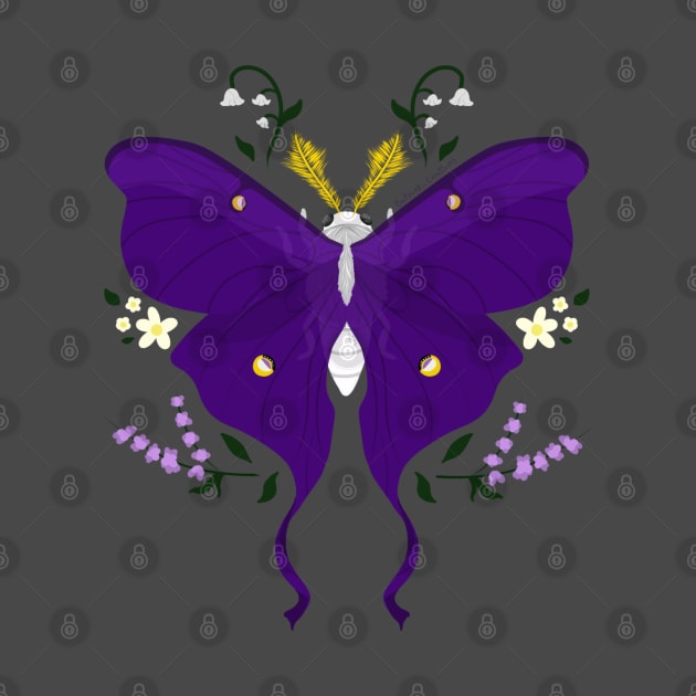 Enby Pride Moth by Punk-Creations