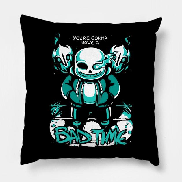 Bad Time Pillow by H0lyhandgrenade