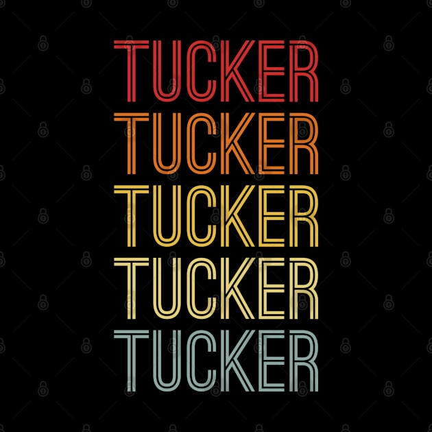 Tucker Name Vintage Retro Pattern by CoolDesignsDz