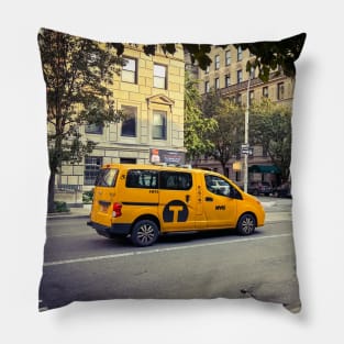 Manhattan Street Yellow Cab NYC Pillow