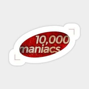 10,000 Maniacs - simple red elips vintage Magnet