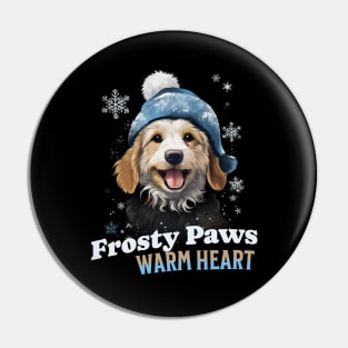 Frosty Paws Warm hearts Pin