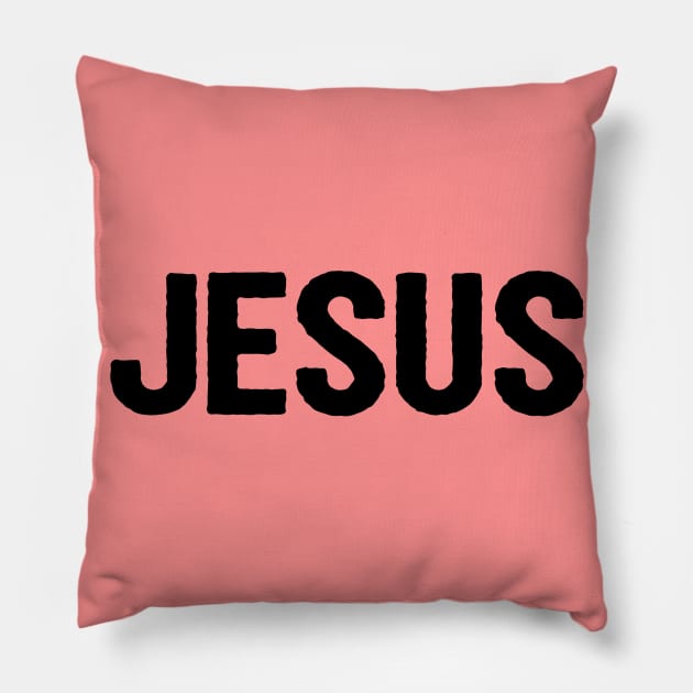 Jesus Name Funny Religious Christian Pillow by Happy - Design