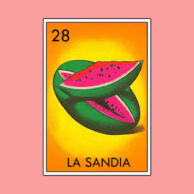 Loteria La Sandia Mexican Icon by Cabezon