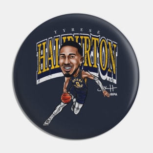 Tyrese Haliburton Indiana Cartoon Pin