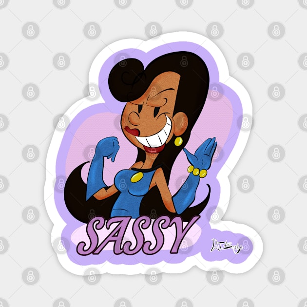 Sassy Henrietta Magnet by D.J. Berry