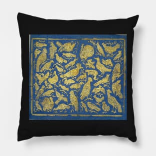 Birds with Twigs and Fruits Pillow