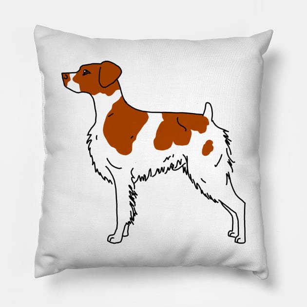 Brittany Dog Pillow by Pam069