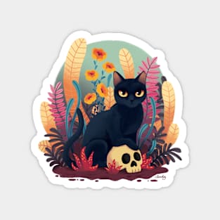 Skull kitty Magnet