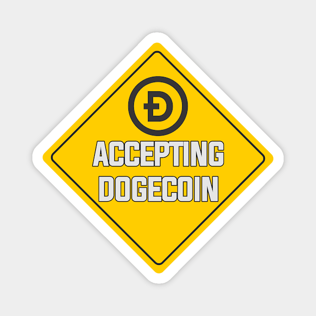 Accepting Dogecoin Magnet by Arend Studios