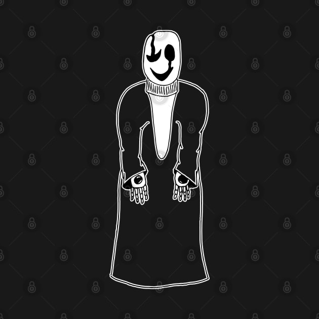 Gaster Undertale Simple Black and White Design by Irla