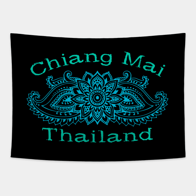 Chiang Mai Thailand Medalian Thai Digital Nomad Tapestry by Pine Hill Goods