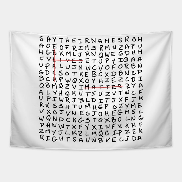 BLM crossword bl Tapestry by ThickkArts