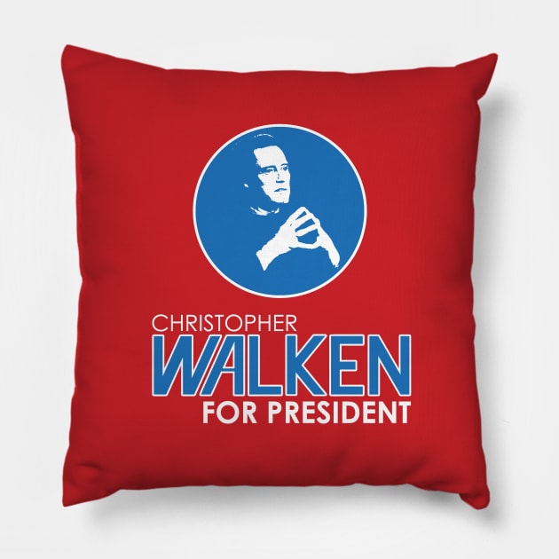 Christopher Walken For President Pillow by postlopez