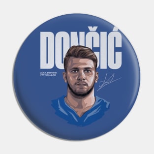 Luka Doncic Dallas Game Face Pin