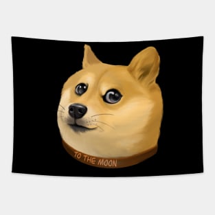 DOGE TO THE MOON Tapestry