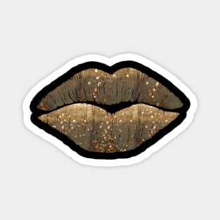 Golden Motes Kiss Magnet