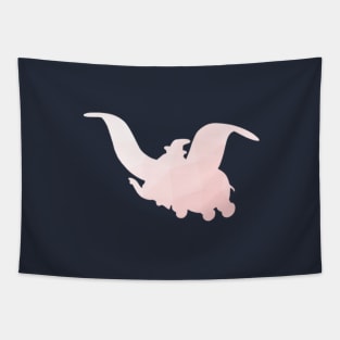 Geometric Dumbo Silhouette Millennial Pink Tapestry