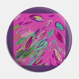 Watercolor Leaves in Pink Magenta Purple Teal Blue Green Pin