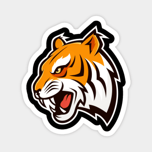 Tiger Head Mascot Magnet