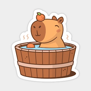 Capybara Hot Tub Magnet