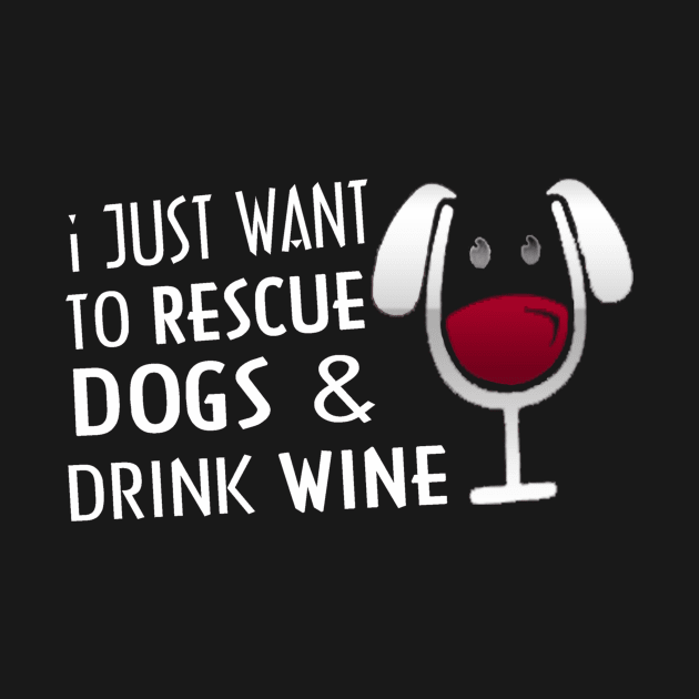 Rescue dogs drink wine by Tianna Bahringer