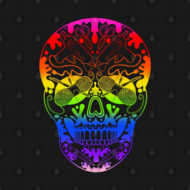 Rainbow Sugar Skull Art Supply by The Craft ACE