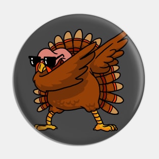 Dabbing Turkey Shirt Funny Thanksgiving Turkey Costume Shirt Pin