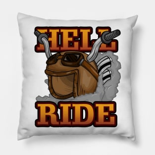 Motorcyclist with Sunglasses and Motorcycle Pillow