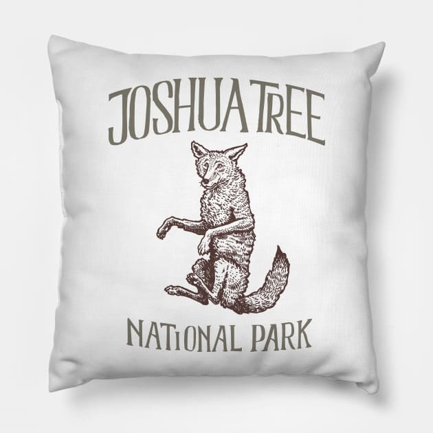 Joshua Tree National Park: Falling Coyote Pillow by calebfaires